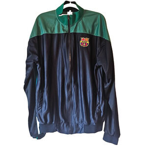 FC Barcelona Champions League Track Jacket Full Zip Soccer Jacket Sz Large